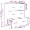 Sideboard In Black Oak Look 69.5 X 34 X 90 Cm Wood Based Material