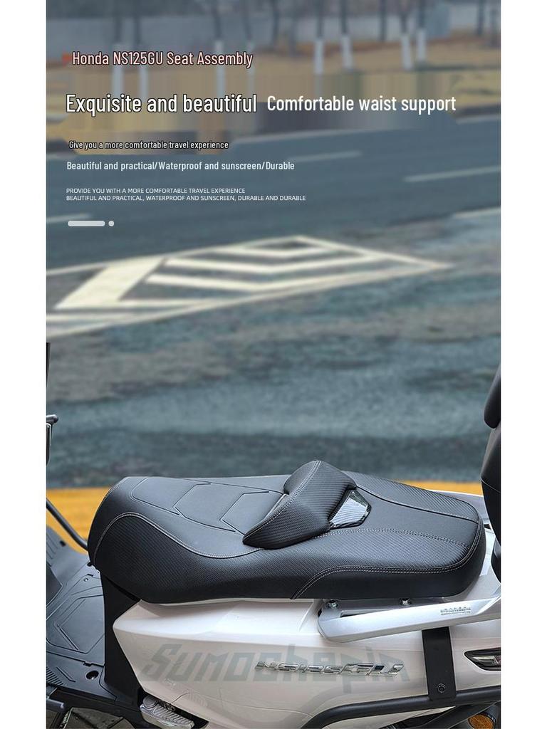 Compatible with Honda NS125GU SDH125T-45, Modified Leather Lowered Seat Cushion Assembly