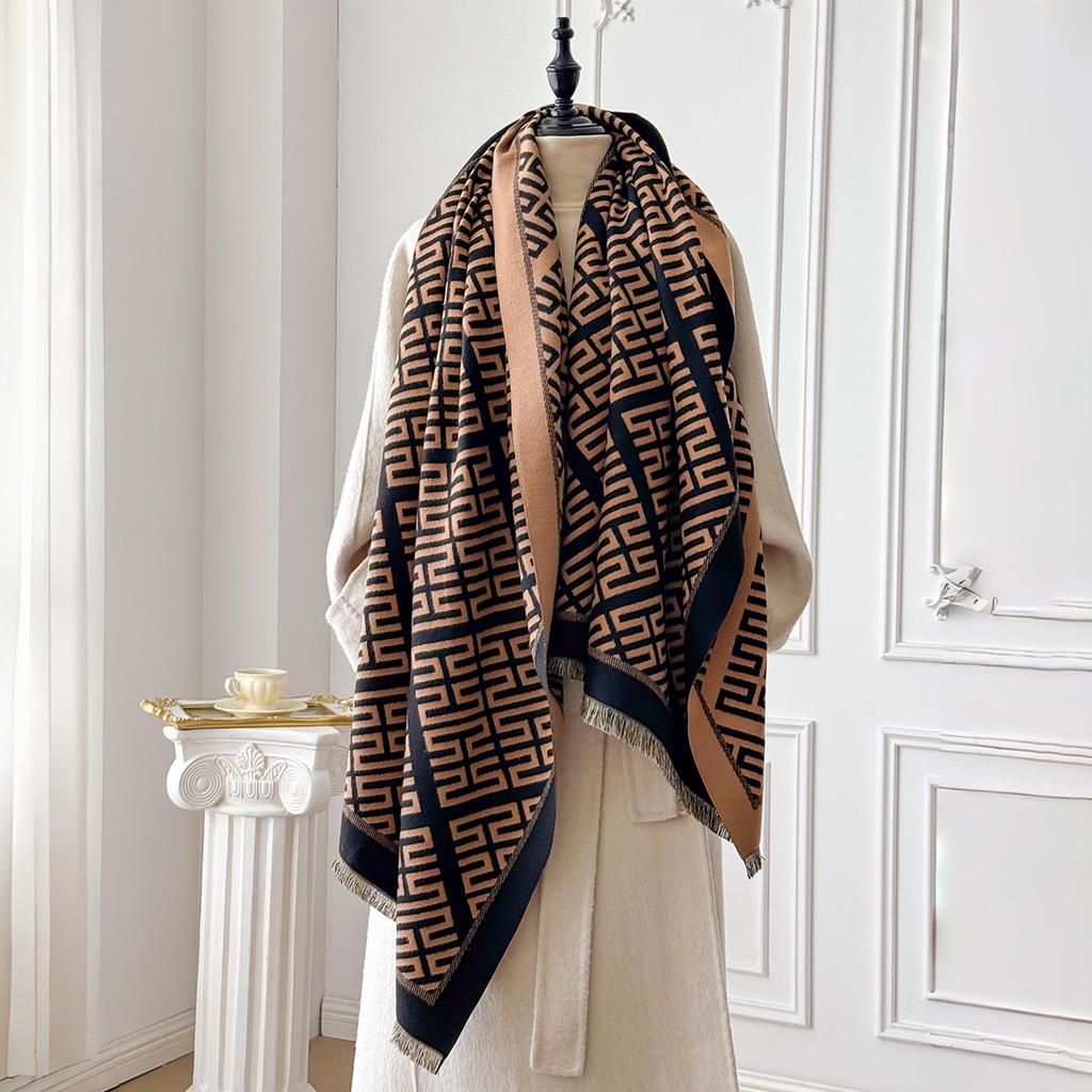 Winter Warm Cashmere Scarf for Women Luxury Pashmina Blanket Thick Shawl Wrap Neckerchief Fashion Bufanda Echarpe Poncho 