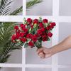 10 Heads Artificial Flower Silk Rose white Eucalyptus leaves Peony Bouquet Fake Flower for Wedding Table Party Vase Home Decor