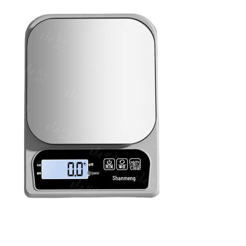 

High-Precision Electronic Scale for Kitchen and Pet Food, 0.1g Accuracy Stainless Steel Battery 3kg 0.1g