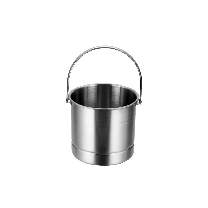 1L/3L/5L Stainless Steel Ice Bucket Portable Ice Chiller Cooler with Comfortable Handle Two-ear Ice Bucket Bar Wine Tooling