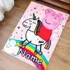 Custom personalization Peppa Pig Print Area Rug - Soft, Washable Non-Slip Indoor Mat,Living Room,Home&Office Decorative Rug