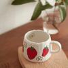 Perfect For Home, Office, Event Gifts And Holiday Gifts Halloween Hand Painted Ceramic Coffee Mug With Strawberry Pattern Design