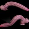 14.96'' Extra Long Silicone Dildo, Soft Flexible Design, Strong Suction Cup Base, Hands-Free Use, Smooth Surface Compatible, Unisex Adult Toy