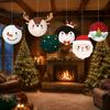 Snowman Ceiling Ornaments 6Pcs Christmas Cartoon Paper Lanterns, Santa Penguin Reindeer Decorative Lantern Sets Hanging Decor for Store Window,