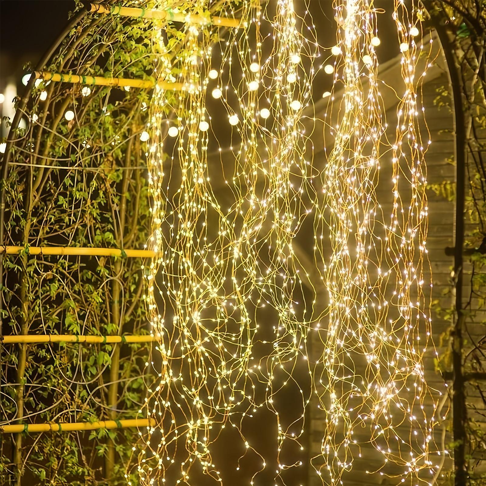 

Christmas String Lights LED Twinkle Home Decor Waterfall Christmas Tree Vine Lights For Living Room Party Fences Railings Yard China Mainland