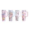 Cute Cartoon 40oz Bingba Cup Creative Rabub Stainless Steel Thermos Cup Will Carry The Handle Straw Car Cup