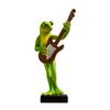 Musical Instrument Frog Figurine Cello Violin Saxophone Bass Frog Statue Resin Sculpture