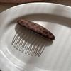 Korean Retro Woolen Hair Clip for Women - Elegant 2026 High-End Princess Comb for Bangs & Loose Hair Styling