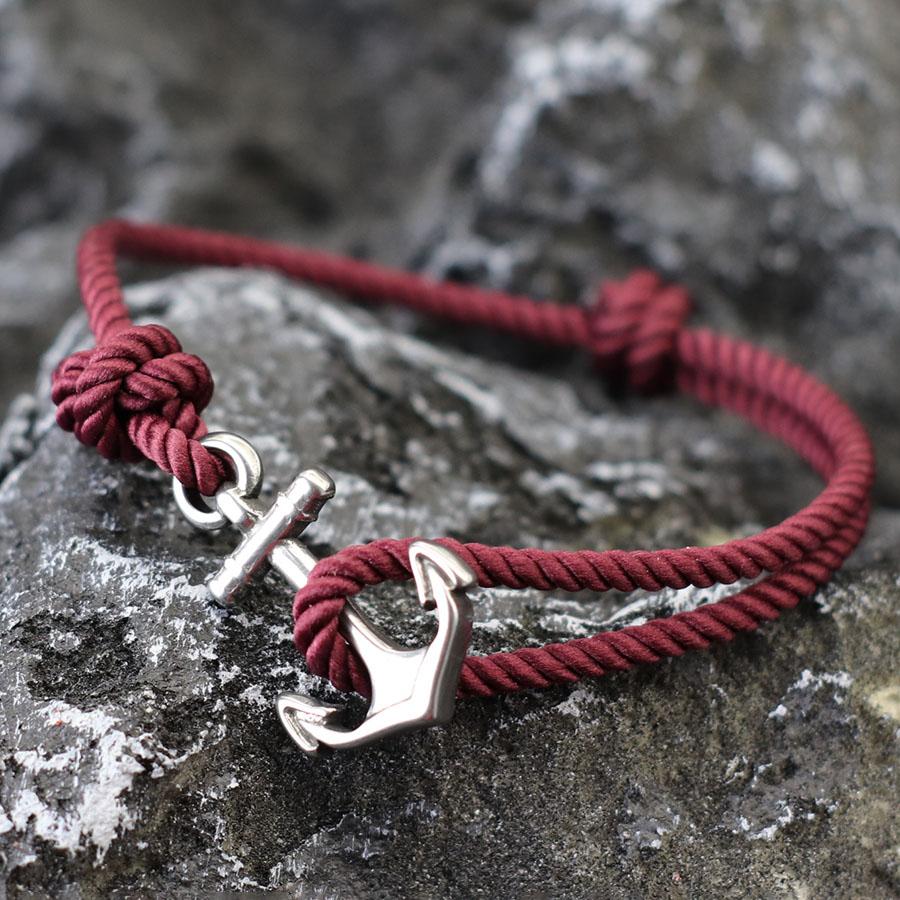 Trendy Anchor Bracelet Milanese Rope Braided Braclet Men Women Casual Accessories Beach Surf Viking Adventure Jewelry Gifts