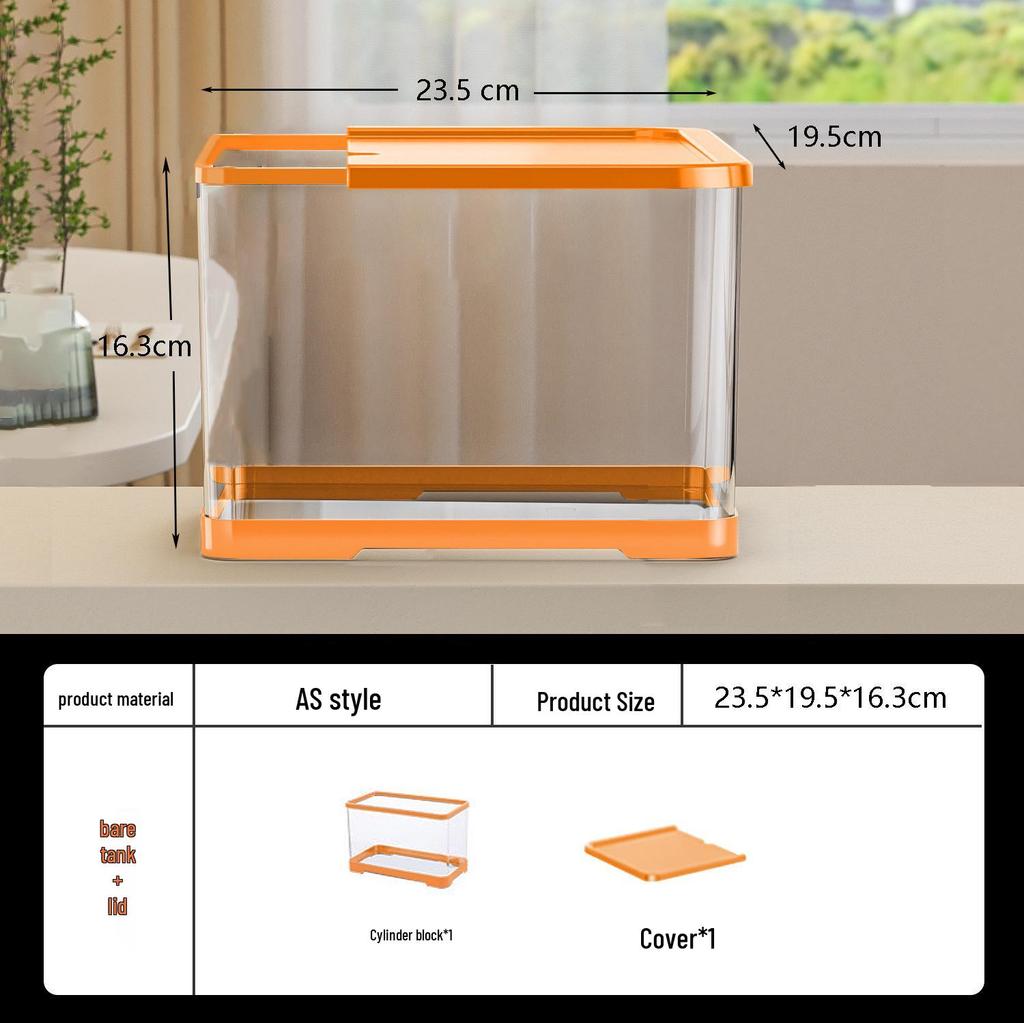 Versatile Desktop Turtle & Fish Aquarium with Basking Platform and Integrated Circulation System