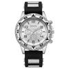 Men'S Atmospheric Three-Eye Silicone Strap Quartz Watch Large Dial