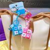 Hello Kitty LED Light Fidget Toy Keychain, Cute Mini Keyboard Press Pendant, Kawaii Cartoon Bag Charm Stress Relief Gift