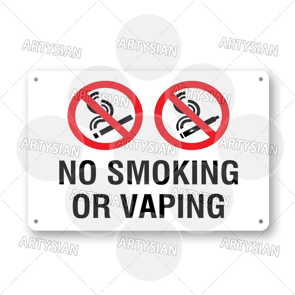 No Smoking Metal Sign Smoke Free Prohibition Warning Sign No Vaping Smokefree Plaque