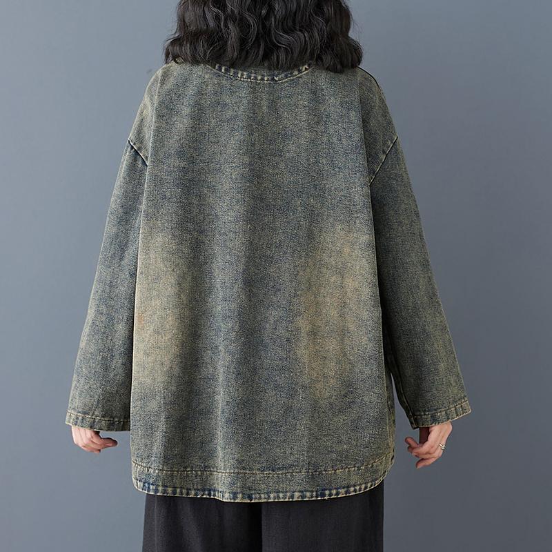 Autumn Women Classic Vintage Oversized Denim Outerwear Females Fashion Loose Jackets Leisure Luxury Coats