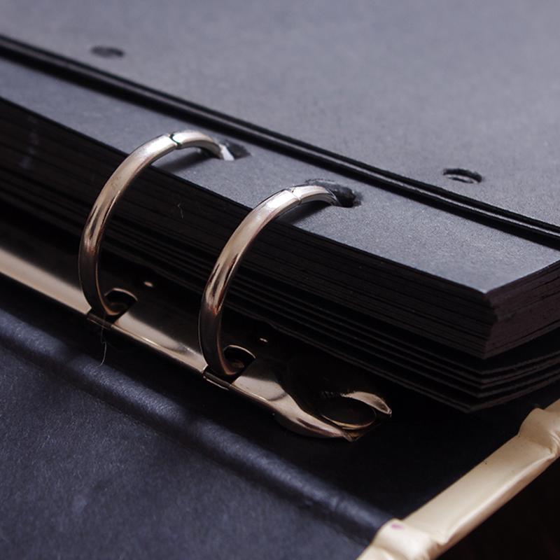 15/20/25/30/35/40/45/50 mm CARDS Albums Binding Shifting Key Chain Opening Circle Metal Rings Clip Adjustable Leather Rivets