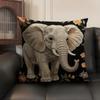 2D Scream Tiere Retro Kissenbezug Natürlicher Leinen Bio-Stoff Beidseitiger Druck Sofa Heimdekor Geschenk Kissenhülle