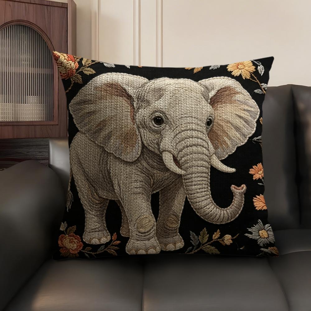 2D Scream Tiere Retro Kissenbezug Natürlicher Leinen Bio-Stoff Beidseitiger Druck Sofa Heimdekor Geschenk Kissenhülle