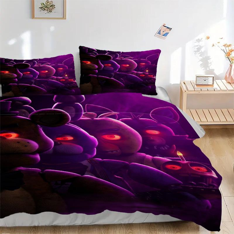 Fnaf Horror Bedding 3 Piece Set Hd Print Duvet Cover Pillowcases For Teens Adult Bedroom Decoration Christmas Gift C9211970