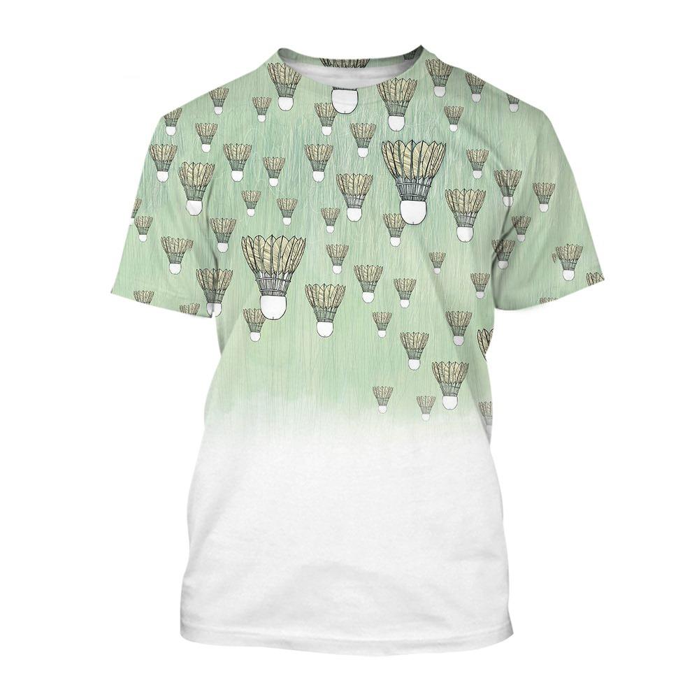 Sommer Badminton T-Shirts Federball 3D Druck Streetwear Herren Damen Lässig Mode Kurzarm T-Shirt Kinder T-Shirts Tops Kleidung