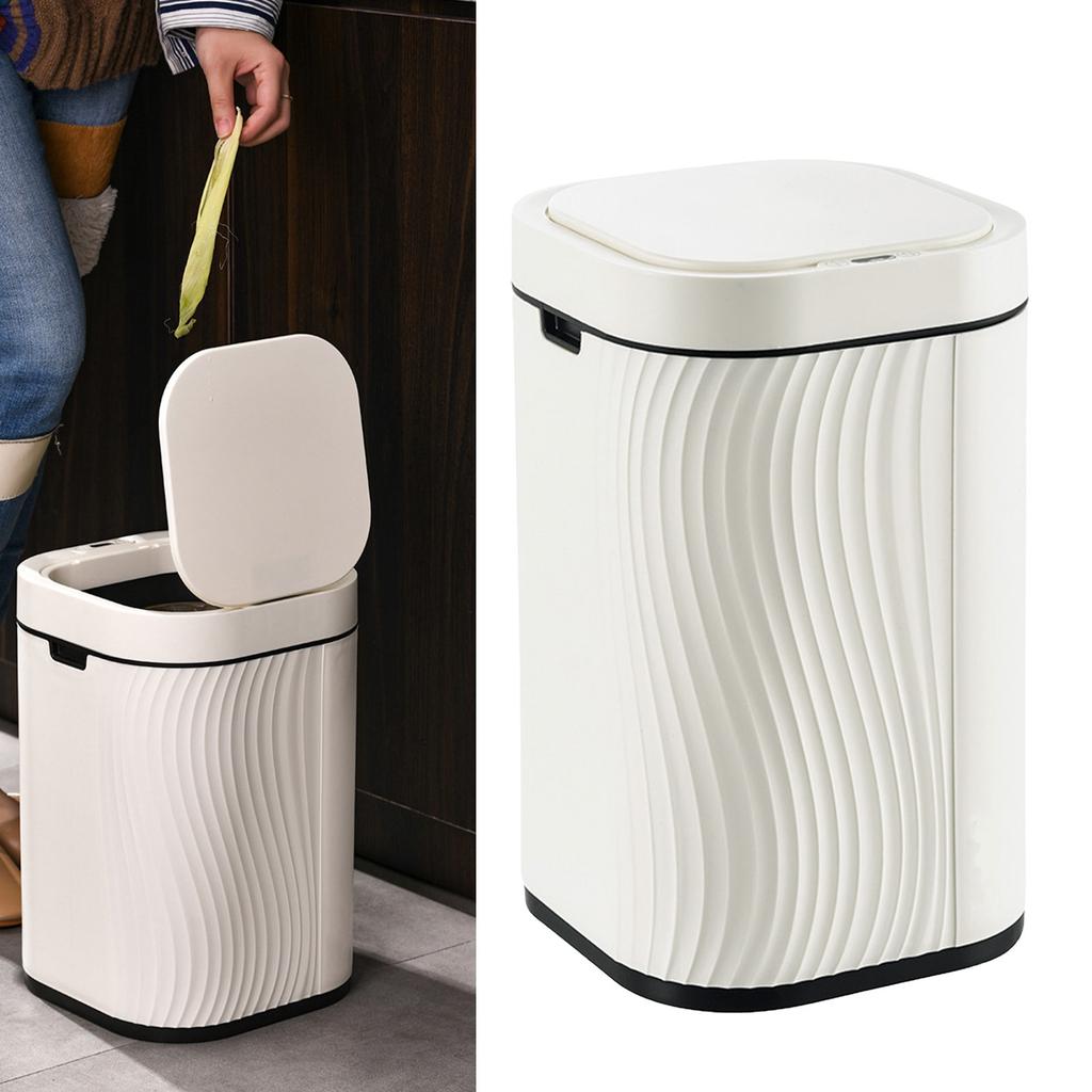 Viedā sensora miskaste ar vāku un smaržu necaurlaidīgu, automātisku slēdzi, atkritumu tvertne mājas vannas istabas virtuvei