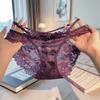 Hollow Out See-through Panties Transparent Bow Briefs Lingerie Lace Panties  Summer