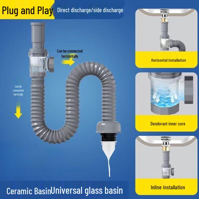 Miflame Universal Washbasin Drain Kit