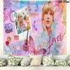 Swift Wall Tapestry Aesthetic Wall Hanging Printed Fabric Blanket Decorative Tapestries for Bedroom Living Room Home Decor