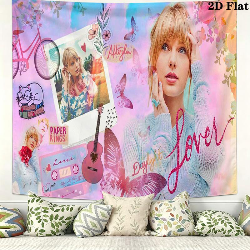 Swift Wall Tapestry Aesthetic Wall Hanging Printed Fabric Blanket Decorative Tapestries for Bedroom Living Room Home Decor