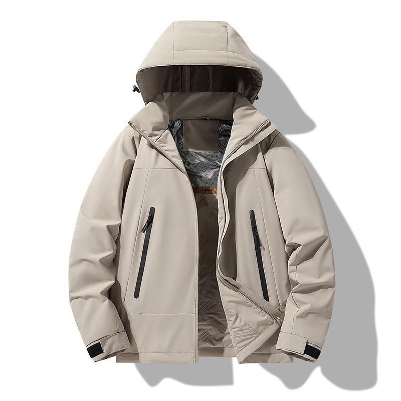 New Cotton-padded Clothes, Graphene Jackets, Men's Casual Jackets, Men's Trend Brand Removable Hats, Waterproof and Windproof.