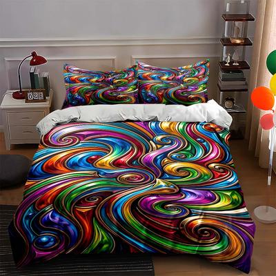 Colorful Swirling Pattern. Bedding Duvet Cover Sets Duvet Covers Pillowcases Gifts (1 * Duvet Cover 2 * Pillowcases, Without Duvet Insert)