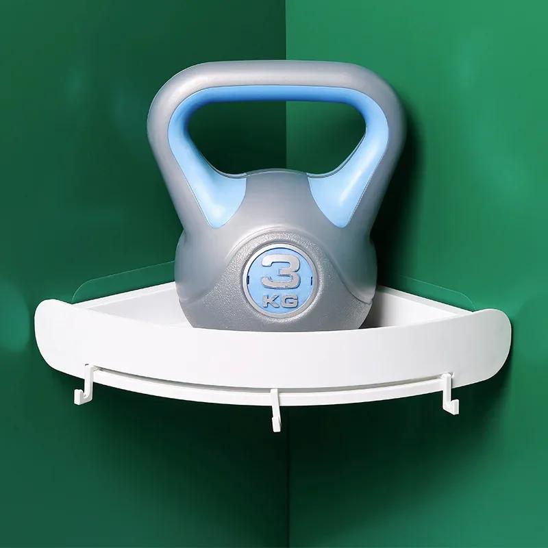 Étagères de salle de bain en plastique Organisateur Étagère d'angle à clipser Étagère d'angle de salle de bain Rangement de douche Support mural Support pour shampoing