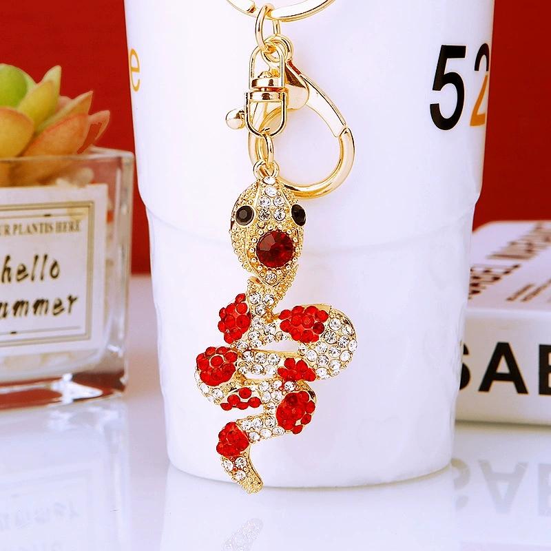Rhinestone Snake Pendant Unisex Bag Charm Car Souvenir Jewelry for Women And Men Bag Charm