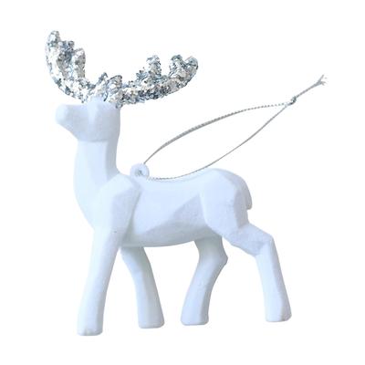 Weihnachten Baum Hängen Ornamente Weihnachten Elch Anhänger Dekoration Funkelnden Rosa Plüsch Hirsch Ornament