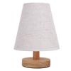 Table Lamp Minimalist Dimmable USB Bedside Lamp with Fabric Lampshade Remote Control for Bedroom Night Stand