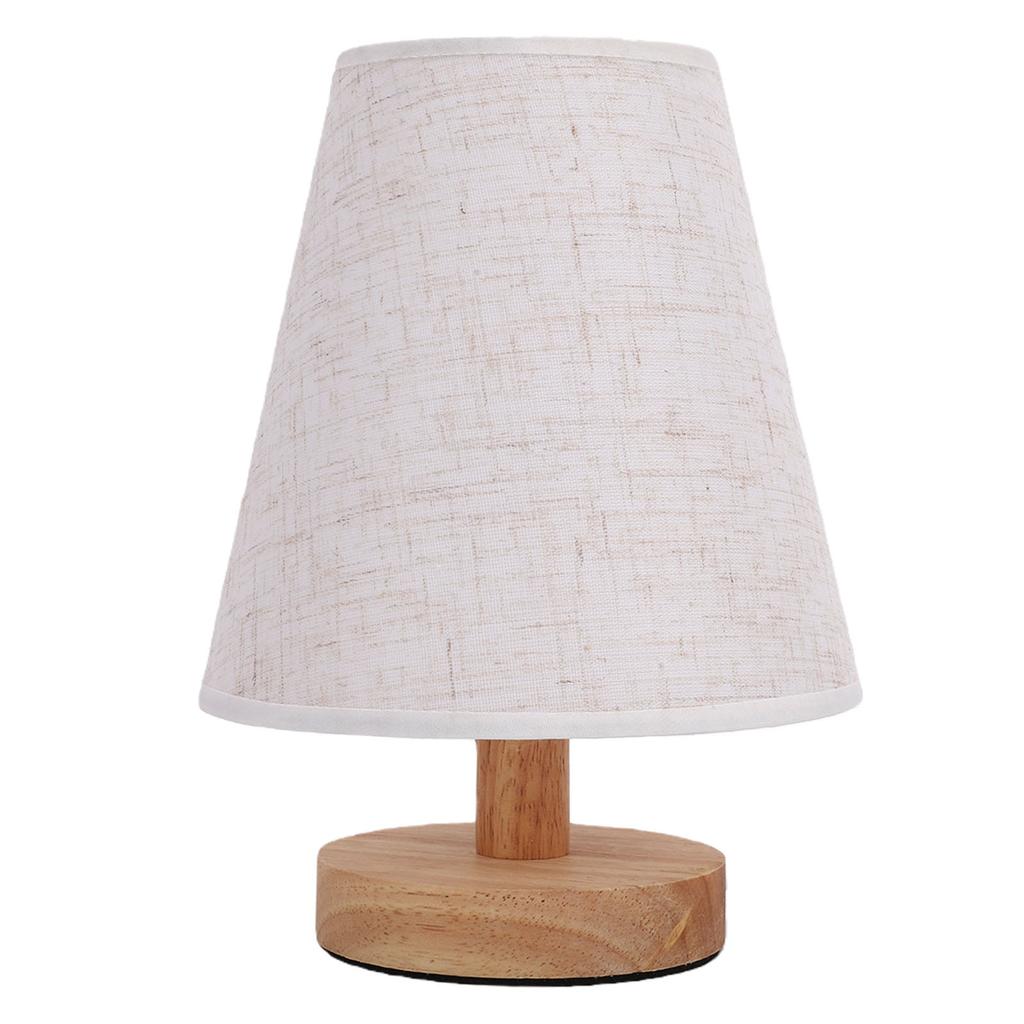 Table Lamp Minimalist Dimmable USB Bedside Lamp with Fabric Lampshade Remote Control for Bedroom Night Stand