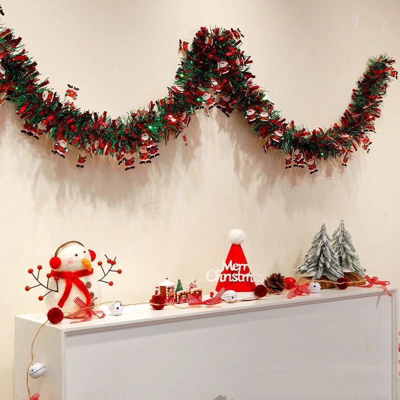 

Рождественские украшения Разноцветные полоски Рождественские елки Трости Снеговики Плюшевые мишки Украшения для создания рождественской атмосферы Шерстяные полоски style E