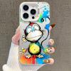 Custodia per iPhone Scimmia Graffiti per iPhone 17/16 Pro/15 Pro Max/14 Pro/13 - Argento