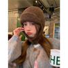 Knitted Looped Wool Cute Flying Hat for Women Winter White Ear Protection Warm Wool Lei Feng Hat