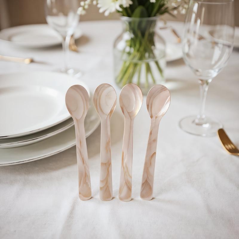 7/9cm Natural Shell Handmade Versatile Creative Ice Cream Spoon For Home Use Spoon Kitchen Tool