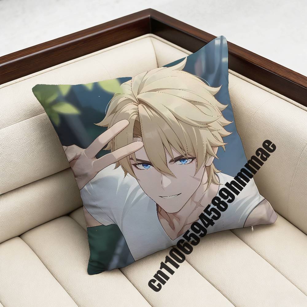 For Varka Genshin Impact Throw Pillow Case Sham 30X30Cm 45X45Cm 50X50Cm Square Office Cushion Cover