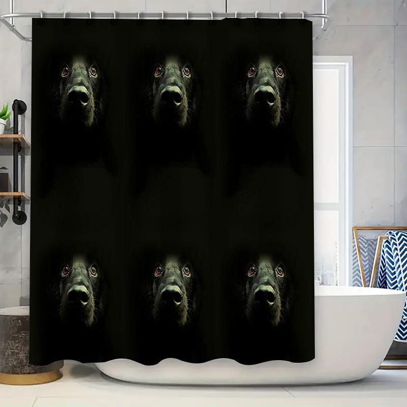 

Dog Shower Curtain Gothic Horror Puppy Pet Lover Bathroom Decor Dark Aesthetic Spooky Home Decor Modern Farmhouse Wall Art W60H190(CM)-1 Pcs