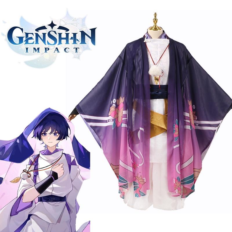 Genshin Impact Scaramouche Halloween Carnival Party Cosplay Costume Outfits
