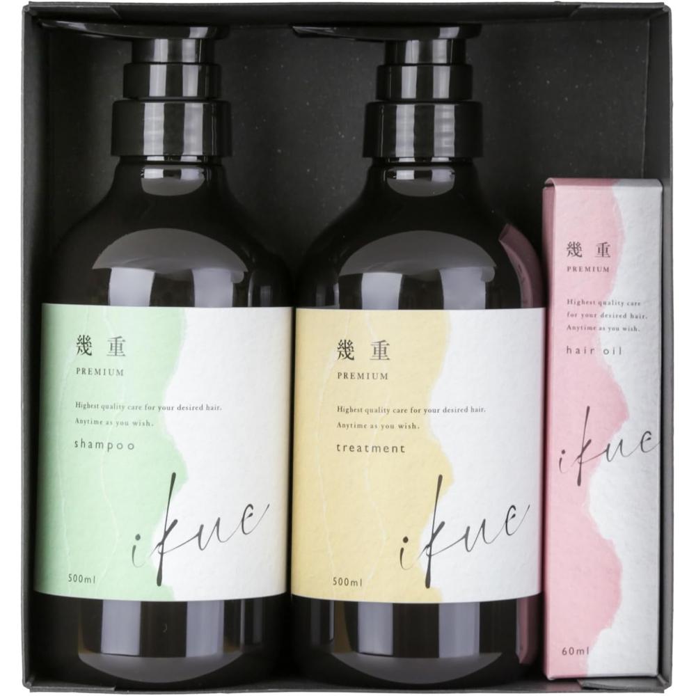 

Ikue Premium Shampoo Treatment Premium Hair Oil 60ml Set Product Gift Box Gift Box
