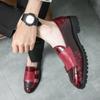 Fashion Men Monk Shoes Side Buckle Loafers Slip-On Leather Shoes Thick Sole Non-slip Men Specific Prom Dress Social Shoes 2024