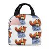 Cartoon Lemmings Bear Square Insulated Lunch Bag for Women Office Cooler Thermal Food Box Tote Leakproof Lunch Boxes Container