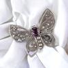 Natural Gemstone Butterfly Pendant, Elegant And Artisan Jewelry 925 Silver 1.66" CP-13