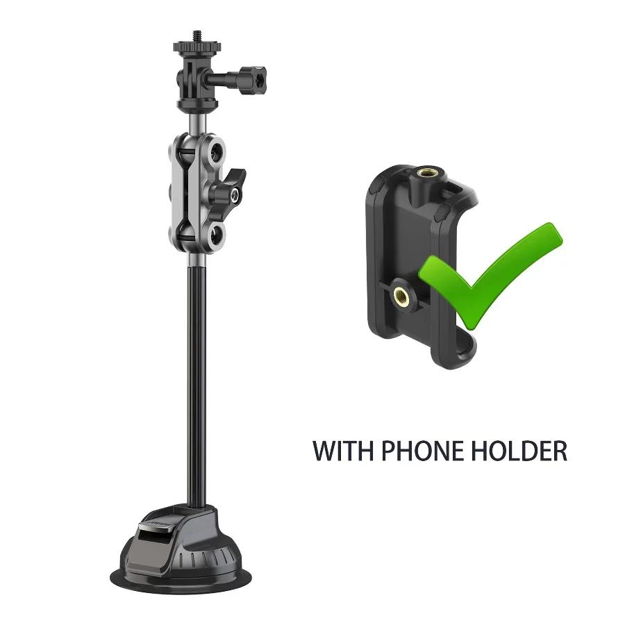360-Degree Rotation Car Suction Mount - Stable Base for Insta360 ONE & Panoramic Action Cameras