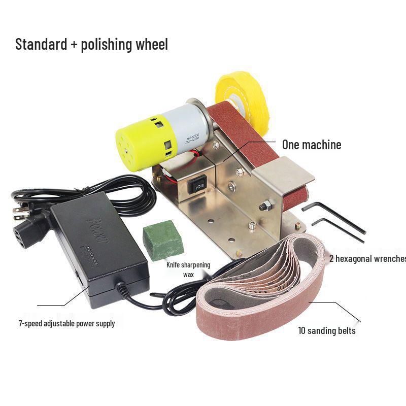 Compact Belt Sander & Knife Sharpener: 15° Angle DIY Polisher for Woodworking and Household Use
